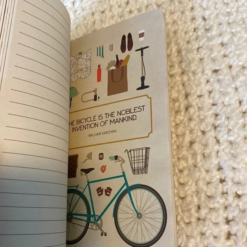 NEW I Want to Ride My Bicycle Stationery Lined Journal 128 pages